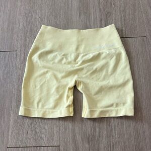 YoungLA Yellow Bike Shorts Soft Casual Style